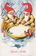 SANTA CLAUS Happy New Year Christmas Vintage Postcard CPSMPF #PKG374.GB - Kerstman