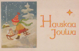 Happy New Year Christmas CHILDREN Vintage Postcard CPSMPF #PKG508.GB - Anno Nuovo