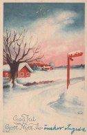 Happy New Year Christmas Vintage Postcard CPSMPF #PKG249.GB - Nieuwjaar