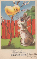 EASTER CHICKEN EGG Vintage Postcard CPA #PKE269.GB - Pâques