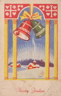 Happy New Year Christmas BELL Vintage Postcard CPSMPF #PKD507.GB - Nouvel An
