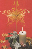 Happy New Year Christmas CANDLE Vintage Postcard CPSMPF #PKD015.GB - New Year