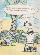 SOLDIERS HUMOUR Militaria Vintage Postcard CPSM #PBV800.GB - Umoristiche