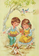 EASTER CHILDREN Vintage Postcard CPSM #PBO317.GB - Ostern