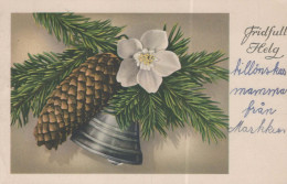 Buon Anno Natale BELL Vintage Cartolina CPSMPF #PKD573.IT - New Year
