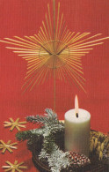 Buon Anno Natale CANDELA Vintage Cartolina CPSMPF #PKD019.IT - Nouvel An