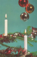 Buon Anno Natale CANDELA Vintage Cartolina CPSMPF #PKD079.IT - Nouvel An