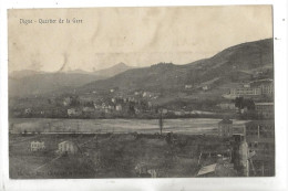 Digne-les-Bains (04) : Vue Panoramique Du Quartier De La Gare En 1911 PF. - Digne