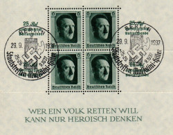 Deutsches Reich 1937 - Mi.Nr. 648 - Viererblock Aus Block 9 - Gestempelt Used - Used Stamps
