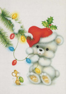 Buon Anno Natale NASCERE Animale Vintage Cartolina CPSM #PBS315.IT - New Year