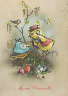PASQUA POLLO Vintage Cartolina CPSM #PBO952.IT - Ostern