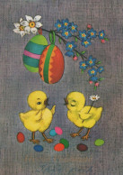 PASQUA POLLO UOVO Vintage Cartolina CPSM #PBO762.IT - Easter