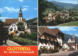 71935081 Glottertal Ortsblick Dorfpartie Kirche Glottertal - Glottertal