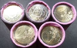 Germania - 5 X 2 Euro 2012 - 10° Circolazione Di Monete In Euro - KM# 306 - 5 Rotolini 25 Monete - Rolls