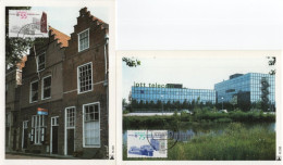 Nederland Netherlands Holland 1990 Maximum Cards Europa CEPT, PTT Gebouwen Post Buildings - Maximumkarten (MC)
