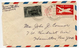 United States 1953 Scott UC19 Uprated Air Post Stamped Envelope Sent Special Delivery From U.S.S. Bennington Navy Ship - 1941-60