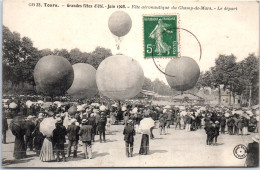 37 TOURS - Fete De Juin 1908, Le Départ Des Ballons  - Tours