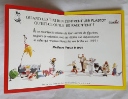 CARTE DE VOEUX PIXI PLASTOY 1997 ASTERIX GASTON SHADOKS MORTIMER FELIX LE CHAT PANTHERE ROSE - Autres & Non Classés