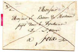 Ariège - LSC (au V° Arrivée Le 17/01/1827) En Port-payé P8P/St-GIRONS - 1801-1848: Vorläufer XIX