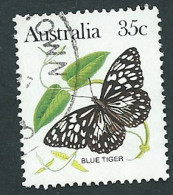 Australia, Australien, Australie 1983; Blue Tiger Butterfly 35c Used. - Vlinders