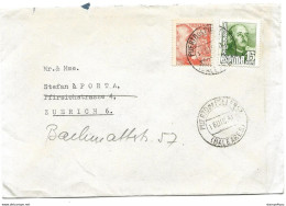295 - 9 - Enveloppe Envoyée De Baleares à Zürich 1951 - Cartas & Documentos