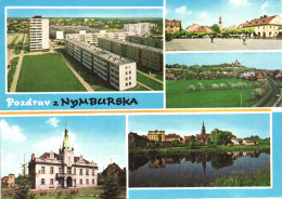 NYMBURK, MULTIPLE VIEWS, ARCHITECTURE, TOWER, CAR, CZECH REPUBLIC, POSTCARD - Tchéquie