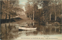 - Maine Et Loire -ref-B146- Chateauneuf Sur Sarthe - Logis Des Briostrières - Couple En Barque - Chateaux - - Chateauneuf Sur Sarthe