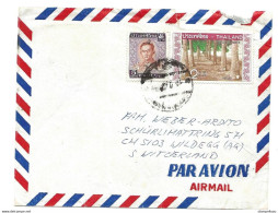 282 - 9 - Enveloppe Envoyée De Thailande En Suisse - Thaïlande