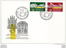 89 - 9 - Enveloppe Avec Oblit Spéciale De Bellinzona "Apertura Linea Postale Bellinzona-Coira" 1967 - Poststempel