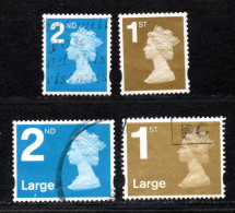 UK, GB, Great Britain, Used, 2006, Michel 2436 - 2437, 2438 - 2439, Queen Elizabeth, Definitives - Used Stamps