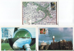 Nederland Netherlands Holland 1990 Maximum Cards, Zomerzegels Zomerpostzegels, Het Weer, Weather, La Meteo, De Bilt - Maximumkarten (MC)