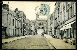 PONTOISE - LA RUE THIERS - EGLISE ,COMMERCES. - Pontoise