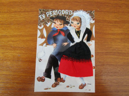 FANTAISIE BRODEE ILLUSTRATEUR DIDIER EN PERIGORD COUPLE DANSEUR COSTUME - Brodées