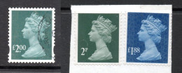 UK, GB, Great Britain, Used, Queen Elizabeth 2,00 And 1,88 - Gebraucht