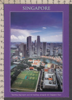 115815GF/ SINGAPORE, Old And New Buildings Alongside Singapore's Riverbank - Singapur