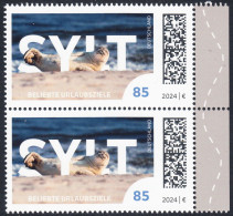 !a! GERMANY 2024 Mi. 3831 MNH Vert.PAIR W/ Right Margins (a) - German Vacation Destinations: Sylt - Unused Stamps
