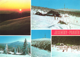 JESENIKY - PRADED, MULTIPLE VIEWS, ARCHITECTURE, SUNSET, SKI RESORT, MOUNTAIN, CZECH REPUBLIC, POSTCARD - Tchéquie