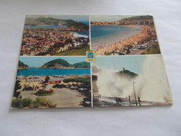 SAN SEBASTIAN  PAIS VASCO   ( ESPANA ESPAGNE )  PMULTIVUES 4 BELLES VUES COLORISER - Guipúzcoa (San Sebastián)