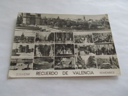 RECUERDO DE  VALENCIA  ( ESPANA ESPAGNE ) MULTIVUES  16 JOLIES VUES  1962 - Valencia
