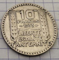 Piece ARGENT 1933 10 F TURIN FRANCE 10 FRANCS 9,97 Gr - 10 Francs