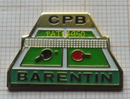 PAT14950 TENNIS DE TABLE CPB BARENTIN Dpt 76 SEINE MARITIME - Tischtennis