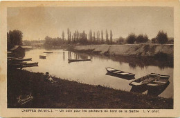 - Maine Et Loire -ref-B142- Cheffes - Un Coin Pour Les Pêcheurs Au Bord De La Sarthe - - Sonstige & Ohne Zuordnung