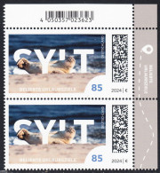 !a! GERMANY 2024 Mi. 3831 MNH Vert.PAIR From Upper Right Corner - German Vacation Destinations: Sylt - Unused Stamps