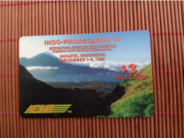 Prepaidcard ACMI 3 $ Indo Phonecard 95 2 Photos   Rare - Indonesië