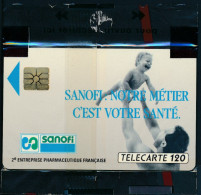 Télécartes France - Publiques N° Phonecote F123A - SANOFI (120U- SO2 NSB) - 1990