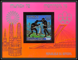 85743 Bloc N°29 B Montreal 1976 Boxe Jeux Olympiques Olympic Games Sénégal Timbres OR Gold ** MNH Non Dentelé Imperf - Boxen