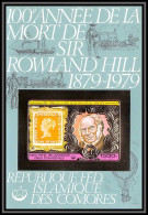 85735 BF N°199 B Rowland Hill 1978 Penny Black Comores Comoros Timbres OR Gold Stamps UPU ** MNH Non Dentelé Imperf - Rowland Hill