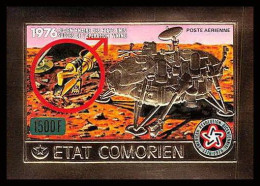 85733b BF N°59 B Bi-centennial USA Espace Space Viking Comores Comoros Etat Comorien OR Gold ** MNH Non Dentelé Imperf - Comores (1975-...)