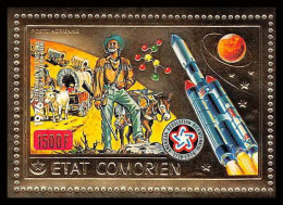 85730b N°312 A Bi-centennial USA Espace Space Viking Comores Comoros Etat Comorien Timbres OR Gold Stamps ** MNH - Isole Comore (1975-...)