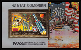 85730a BF N°58 A Bi-centennial USA Espace Space Viking Comores Comoros Etat Comorien Timbres OR Gold Stamps ** MNH  - Azië